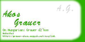 akos grauer business card